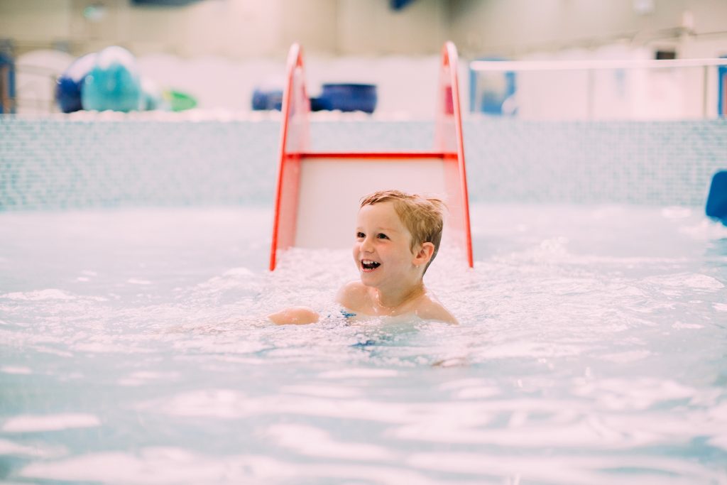 Toddler swimming at Ribby Hall Village