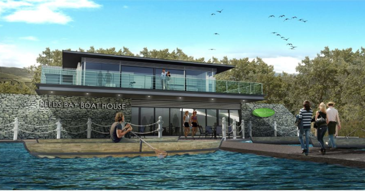 Lakeside View holiday accommodation concept art